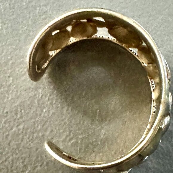 Rare Vintage Michael Dawkins Limited Edition Petal Design Bracelet Cuff Sterling - Picture 4 of 8